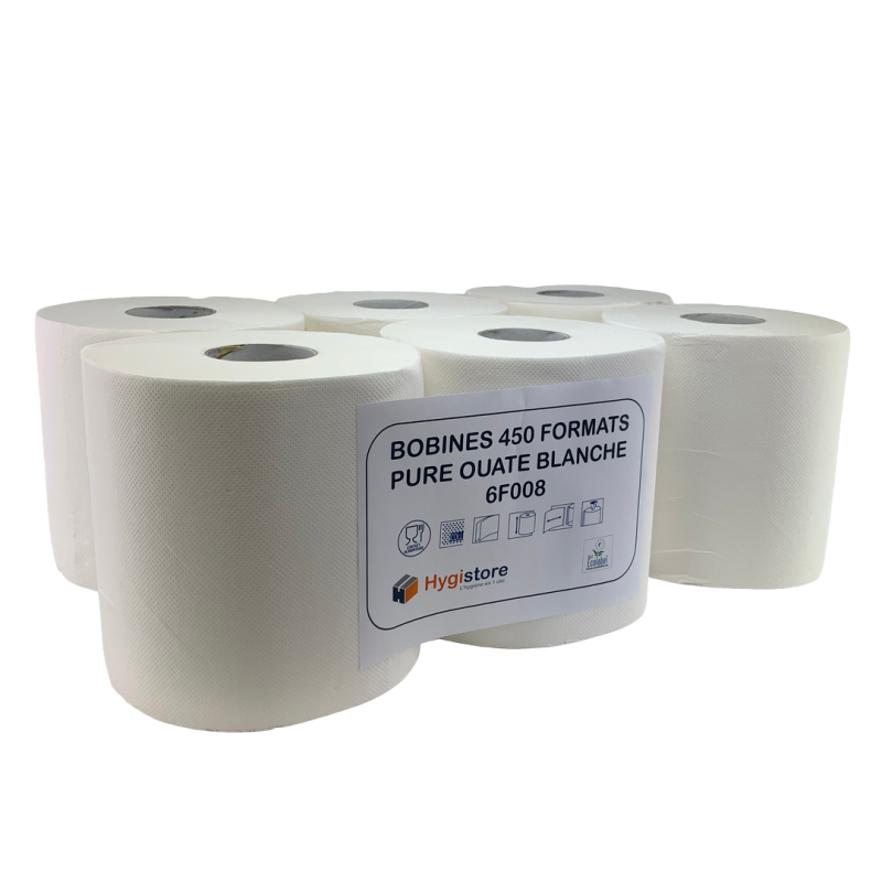 Palette essuie-tout à dévidage central 450 feuilles micro-gaufrées